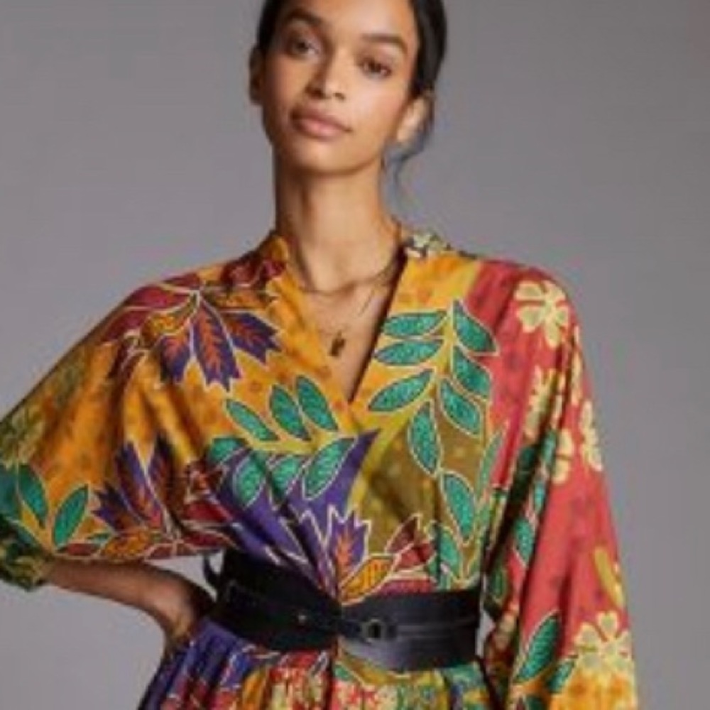 Anthropologie Flowy Mini Dress Conditions Apply - Picture 4 of 10